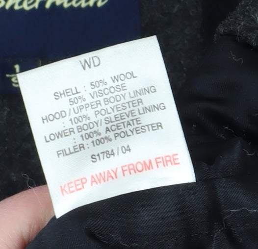 Ben Sherman Men's Hooded Wool Blend Coat Size Small