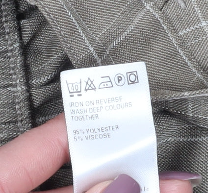 Marks and Spencer Women's Brown Check Dress Pants 18