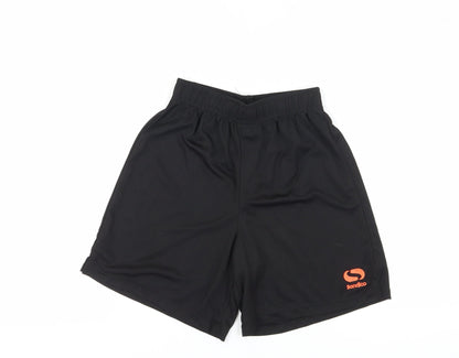 Additional front view of Sondico boys’ black athletic shorts 13 years