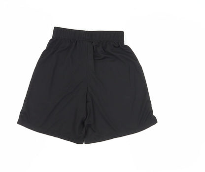 Back view of Sondico boys’ black athletic shorts 13 years