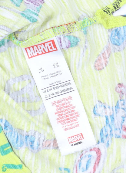 Preloved Marvel Boys Multicoloured 2-3 Years Avengers T-Shirt - Label