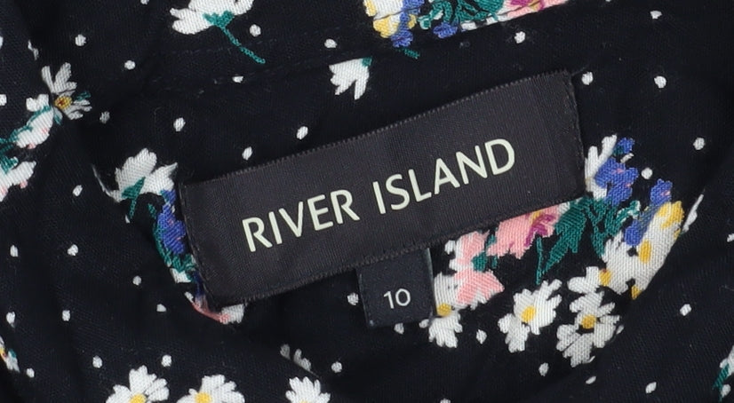 River Island Women's Floral Blouse Multicoloured Size 10