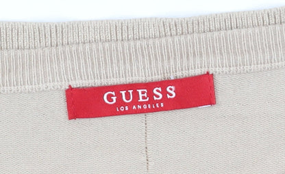 Close-up detail of Guess Women's Beige Sequin jumper XS