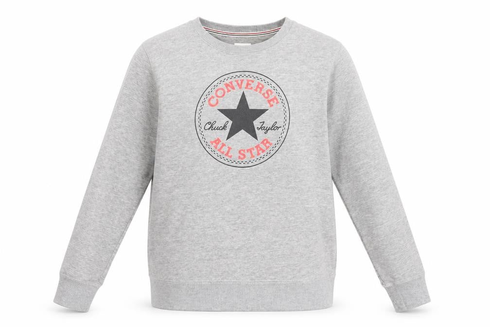 Converse Kids Grey XL Pullover Sweatshirt with Logo