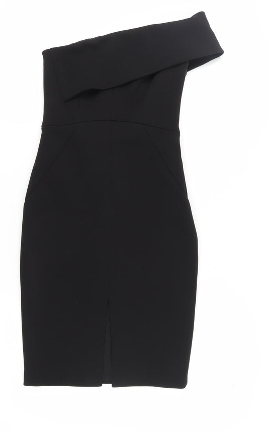 Whistles Women's Black Sheath Dress Size 8, Off Shoulder
