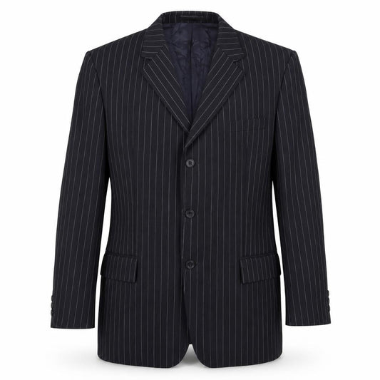 Dehavilland Men's Black Pinstripe Blazer Size 42L
