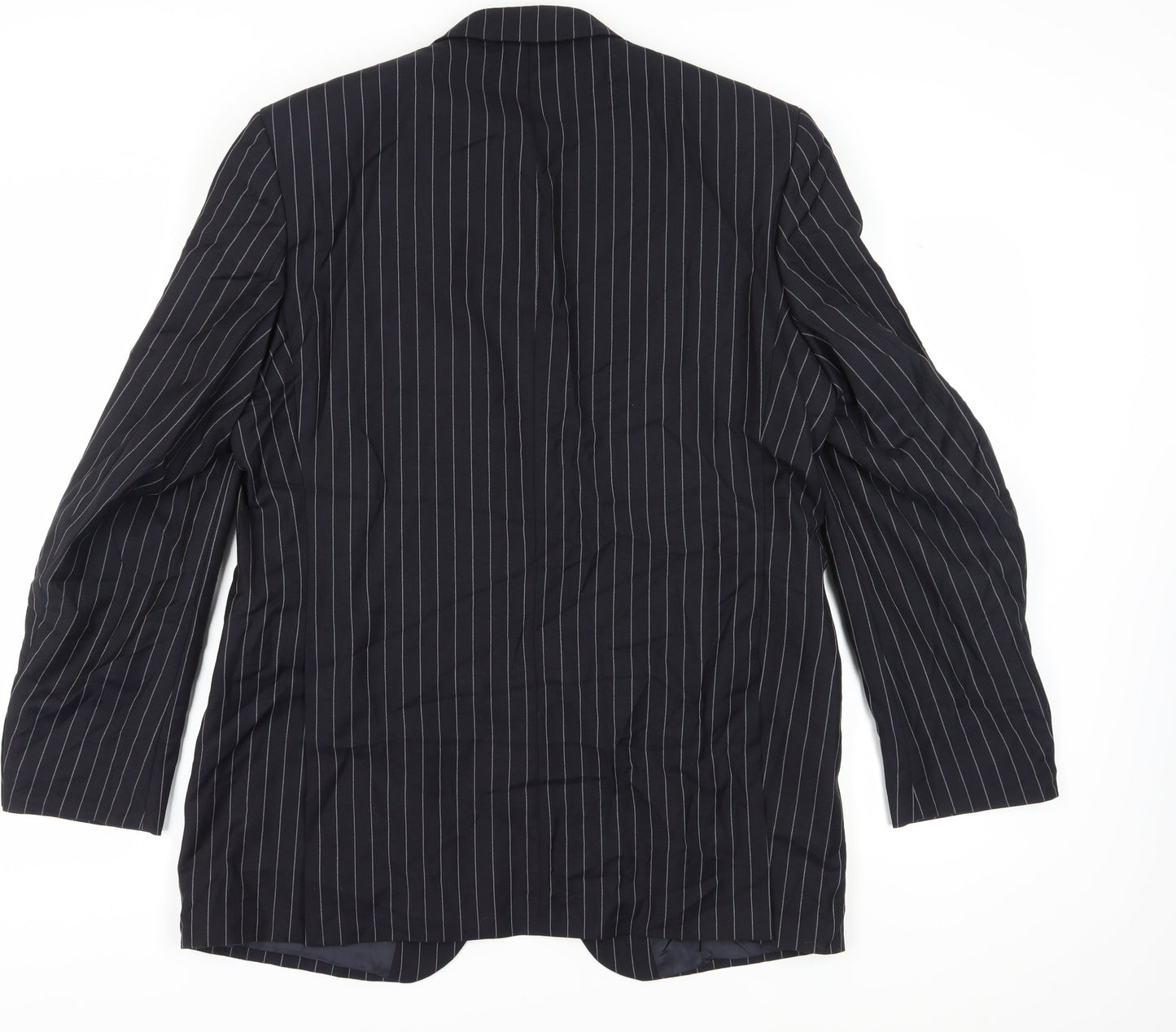 Dehavilland Men's Black Pinstripe Blazer Size 42L