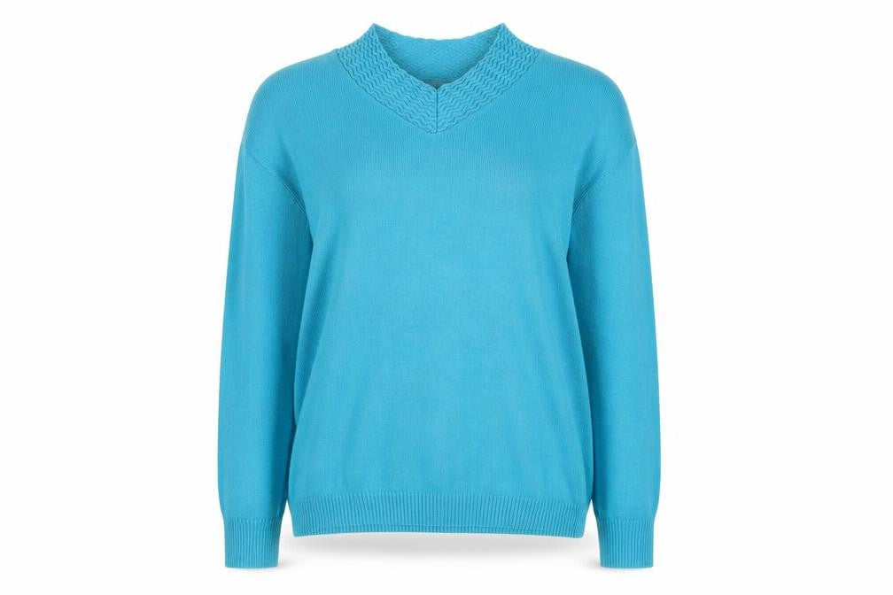 Honor Millburn Women's Blue V-Neck Pullover Jumper M
