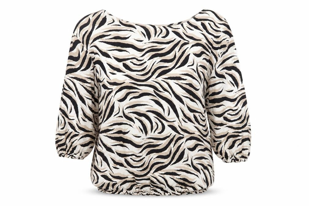 Laura Ashley Women's Multicoloured Zebra Tunic Blouse Size 14