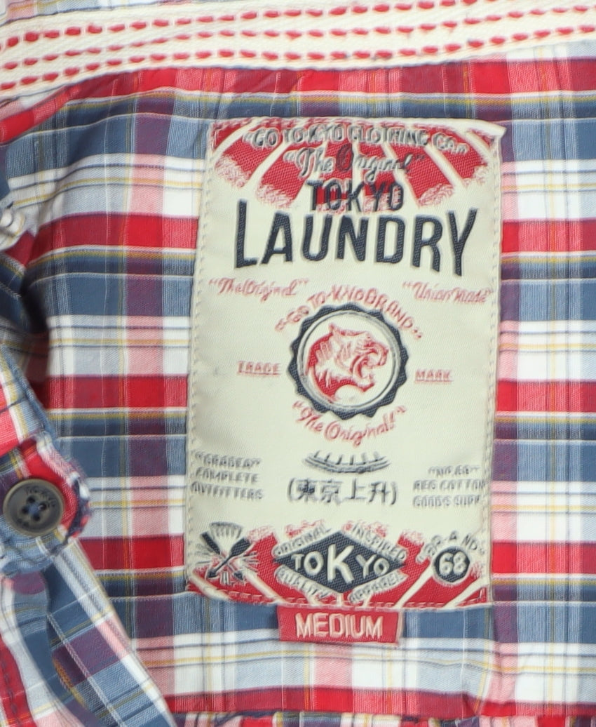 Tokyo Laundry Men's Multicoloured Plaid Shirt, M