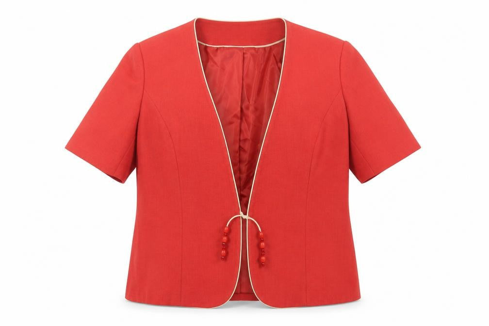 Jacques Vert Women's Red Short Sleeve Blazer Size 20