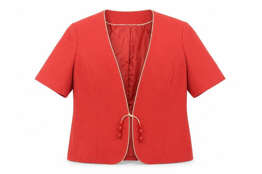 Jacques Vert Women's Red Short Sleeve Blazer Size 20