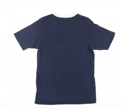 Nike Men's Blue Crew Neck T-Shirt, Size S, Cotton