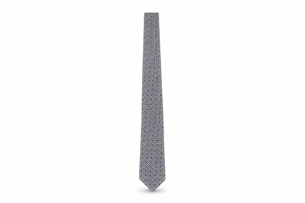 Jeff Banks Grey Geometric Silk Designer Tie
