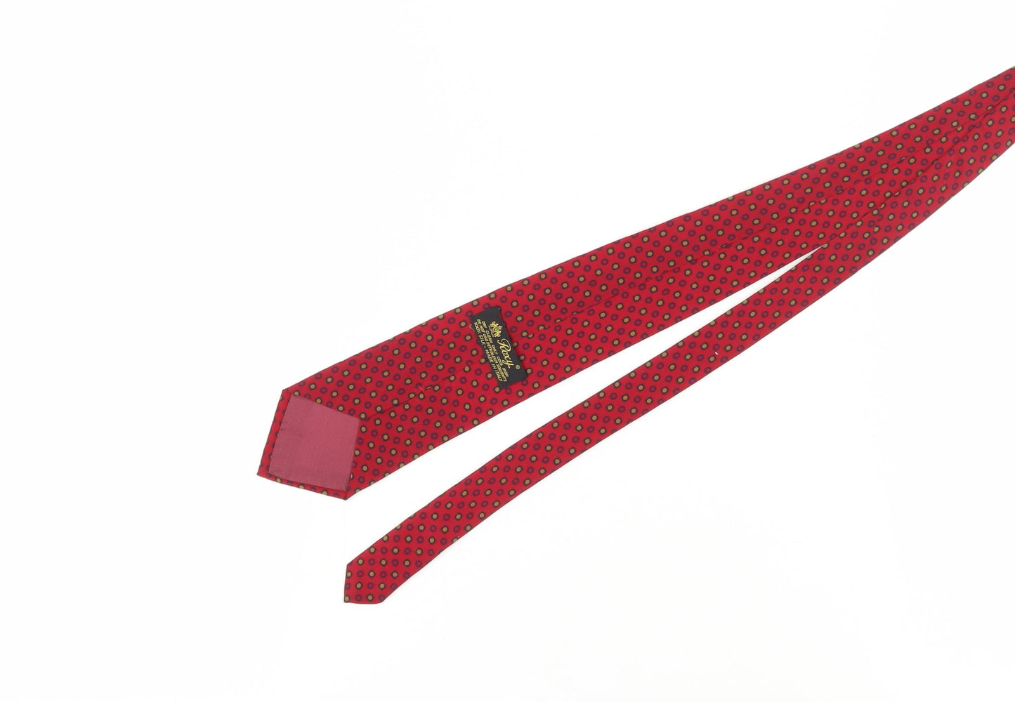 Roxy Men's Red Geometric Silk Tie, One Size