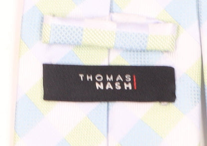 Close-up detail of Thomas Nash Men's Multicoloured Slim Tie