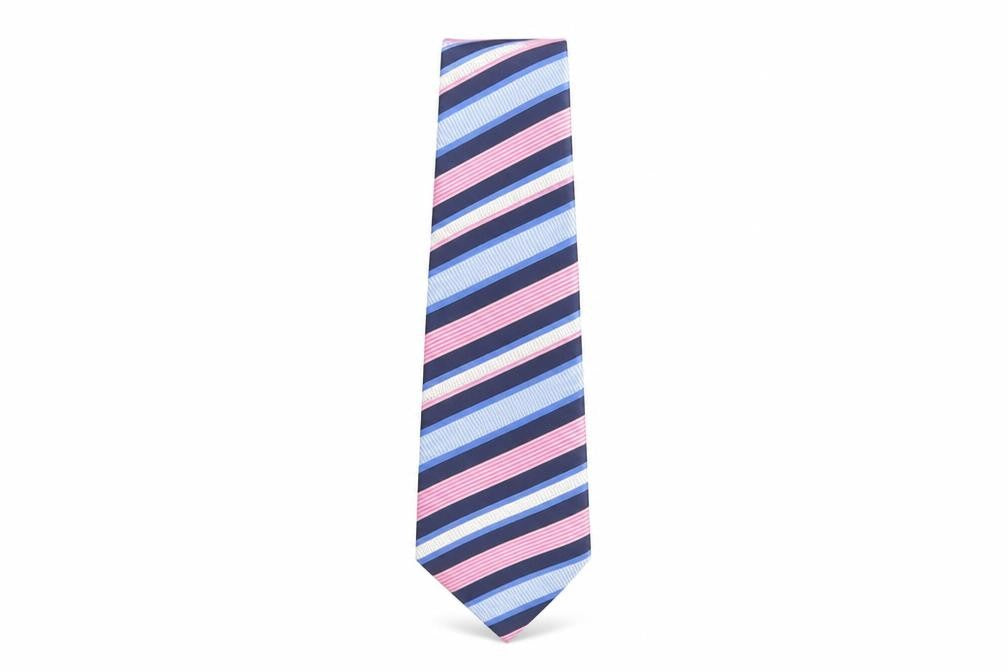 Pierre Cardin Men's Blue Striped Silk Tie