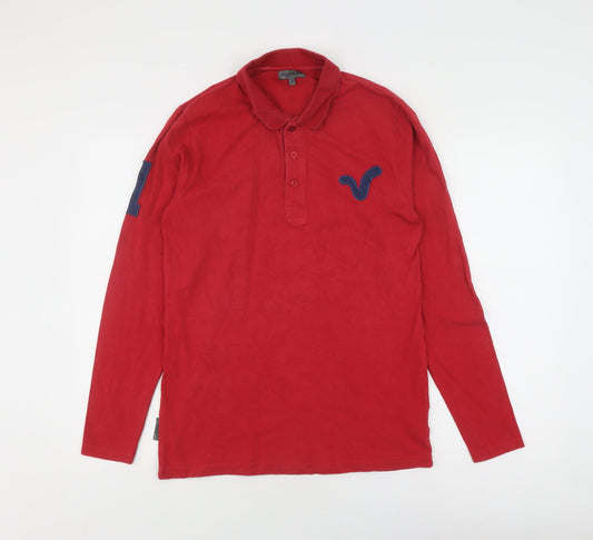 Voi Jeans Co. Men's Red Long Sleeve Shirt, Size S