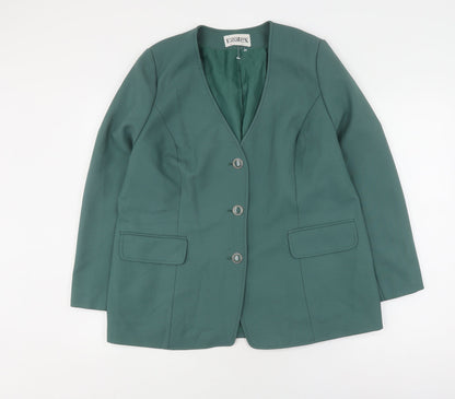 Eastex Women's Green Suit Jacket - Size 18 Classic Fit