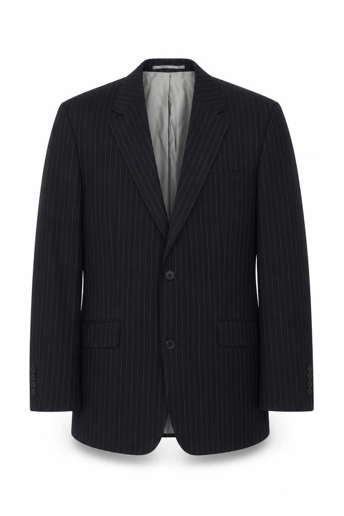 Berwin & Berwin Men's Black Striped Blazer 38 Regular
