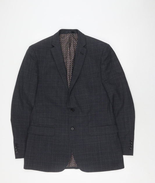 Racing Green Blue Check Blazer for Men, Size 40L