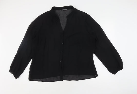 Marks & Spencer Women's Black Long Sleeve Blouse Size 22