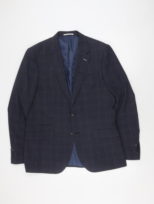 Burton Menswear Blue Check Blazer, 42L