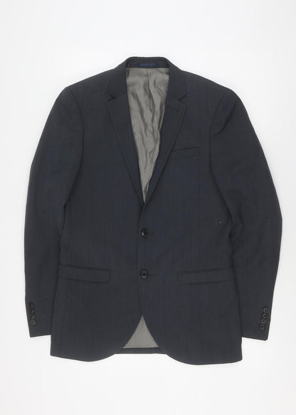 Next Men's Grey Blazer, 38R, Single-Breasted
