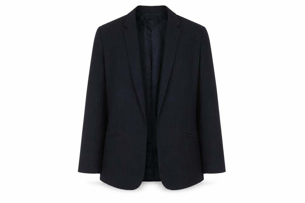 Topshop Women's Black Pinstripe Blazer S