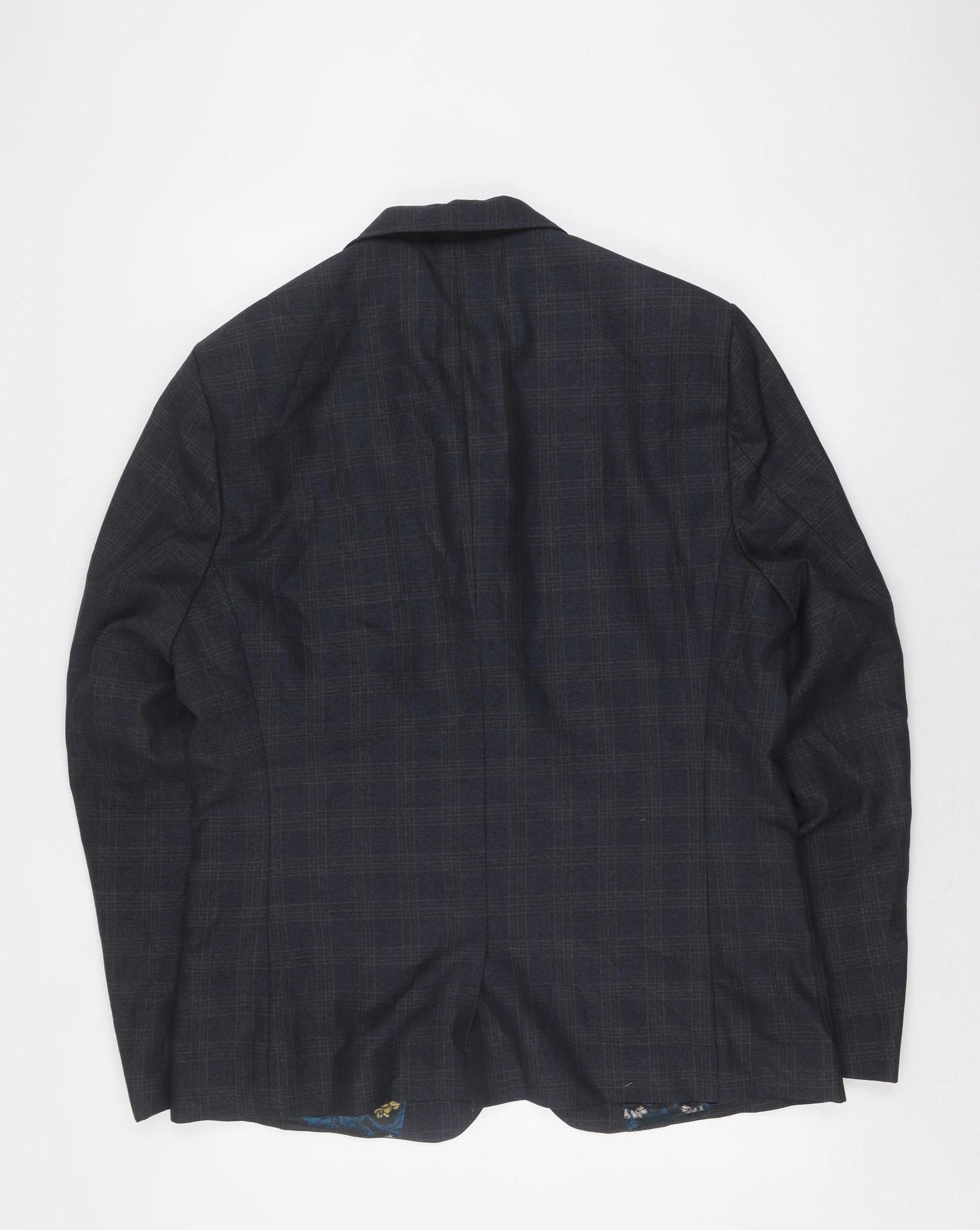 Next Men's Blue Check Slim Fit Blazer 44R