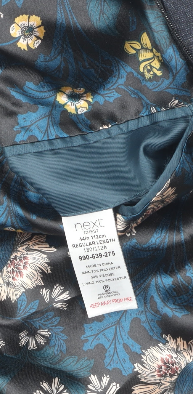 Next Men's Blue Check Slim Fit Blazer 44R