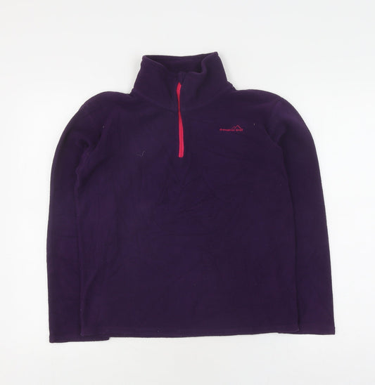 Freedom Trail Women's Purple Fleece Zip Sweatshirt Size 4 UK