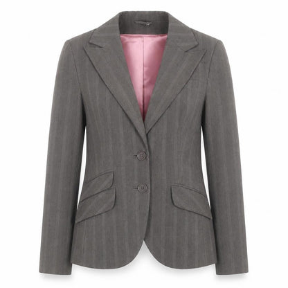 New Look Women's Grey Pinstripe Blazer UK 12