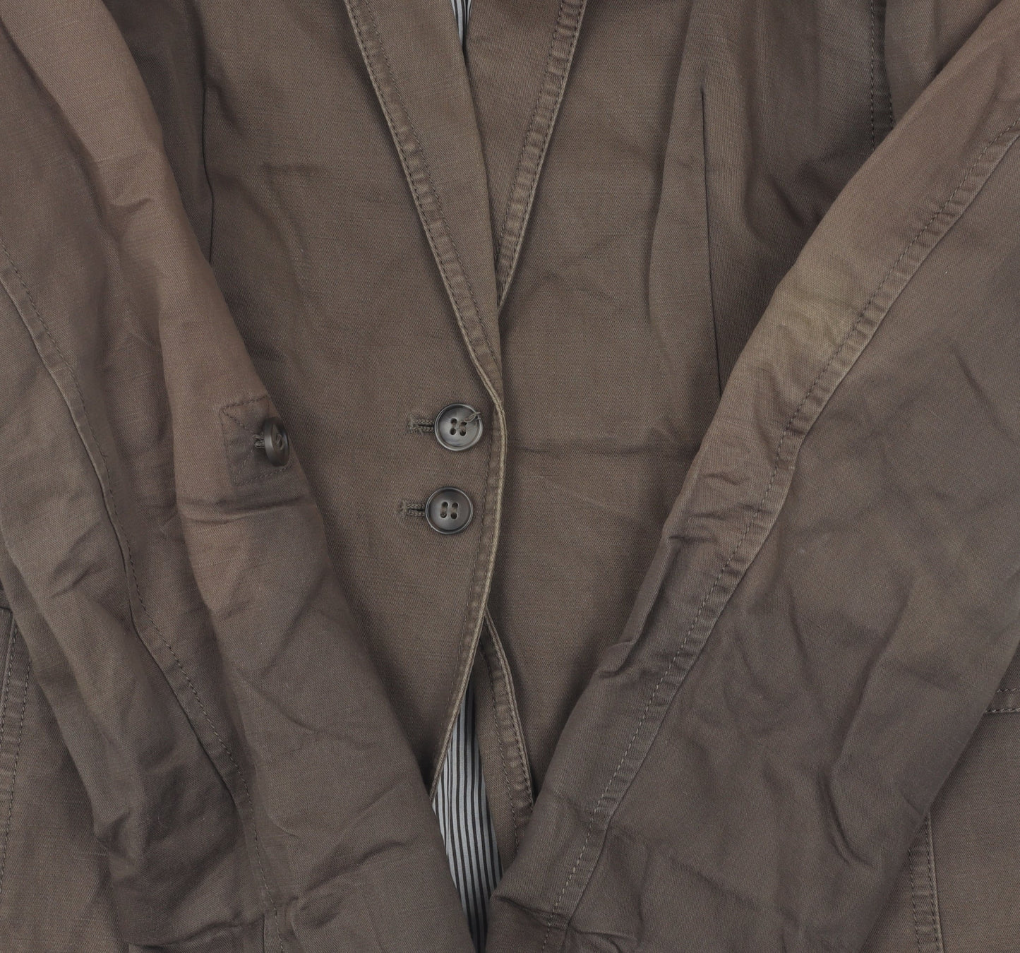 Next Women's Brown Blazer, Size 10, Mid-Length, Lined