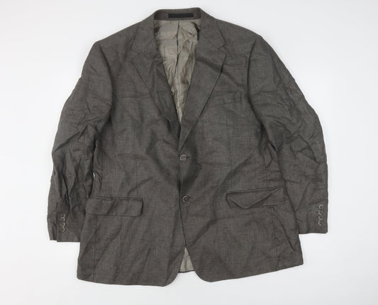 Marks & Spencer Grey Wool Blazer - Men's 44R Classic