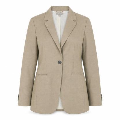 H&M Women's Beige Trouser Suit Jacket Size 6