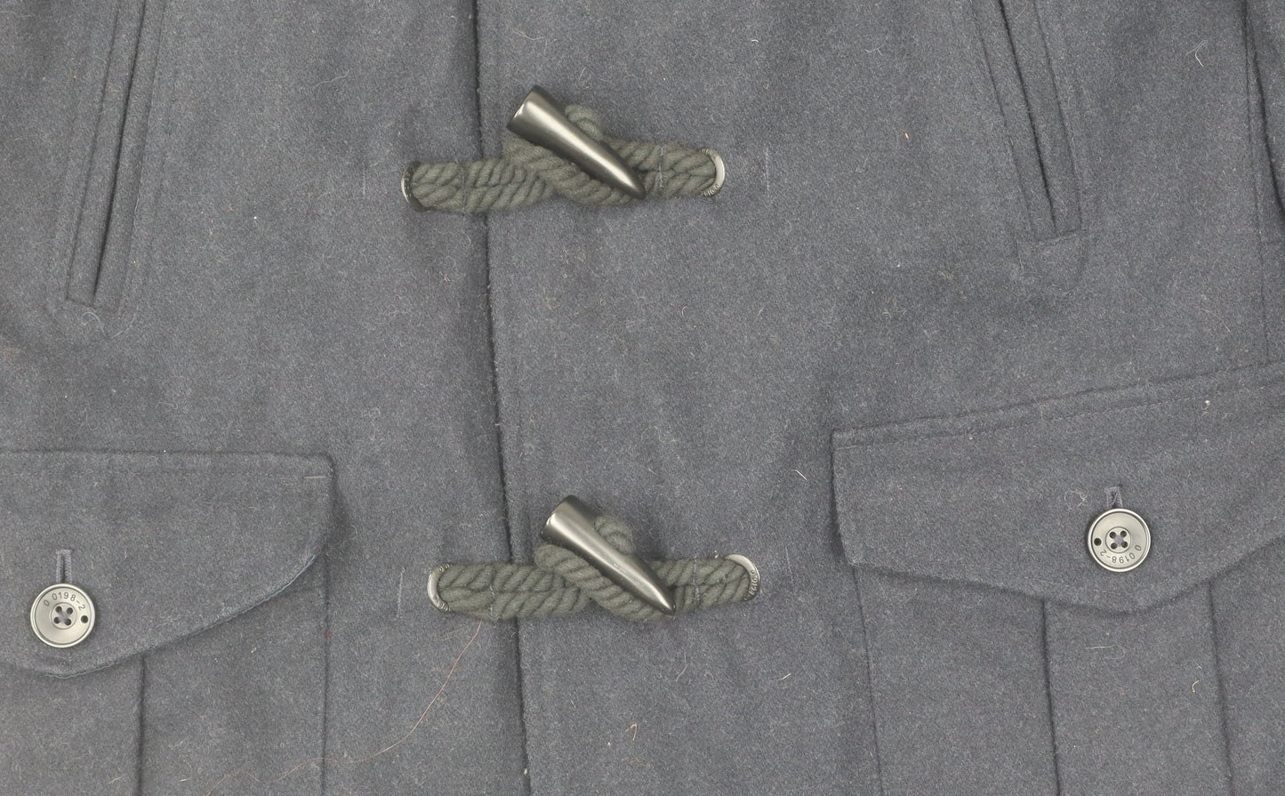 Next Men's Black Wool Duffle Coat, Size S, Mid-Length