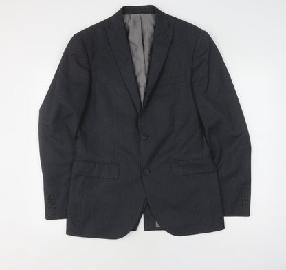 Next Men's Grey Suit Jacket, Size 38, Regular Fit