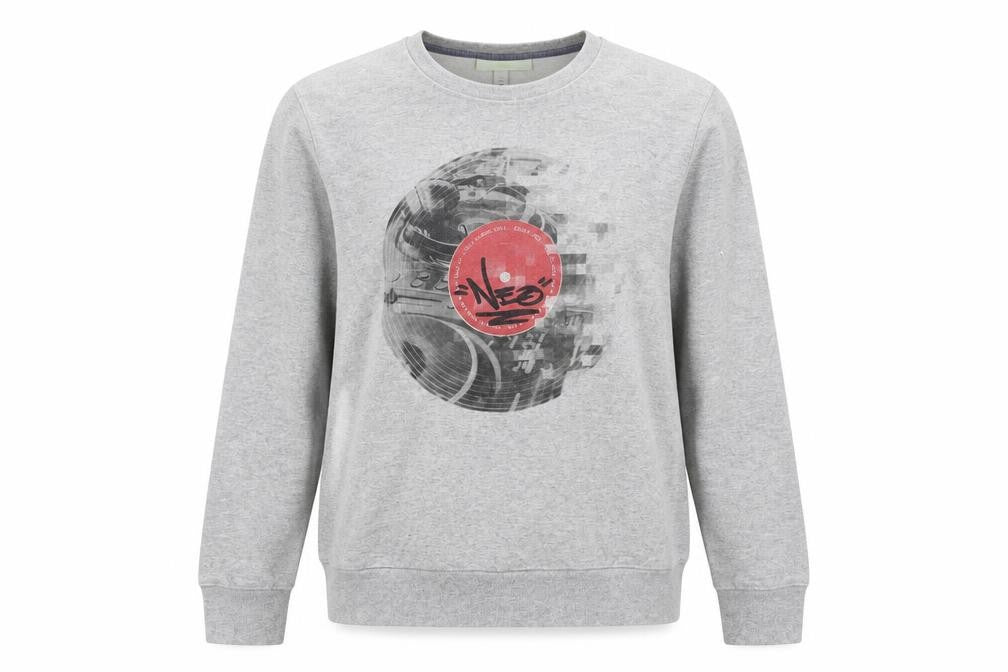 Adidas Women Grey Sweatshirt, XS, Graphic Print, Cotton Blend