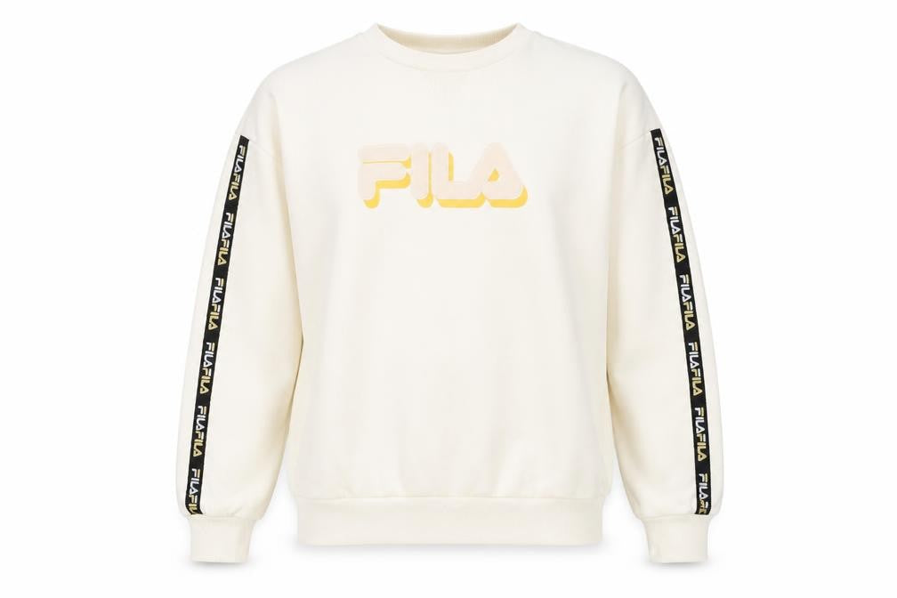 Fila Unisex Ivory Pullover Sweatshirt S Casual