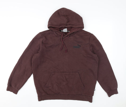 Puma Men's Brown Pullover Hoodie Medium
