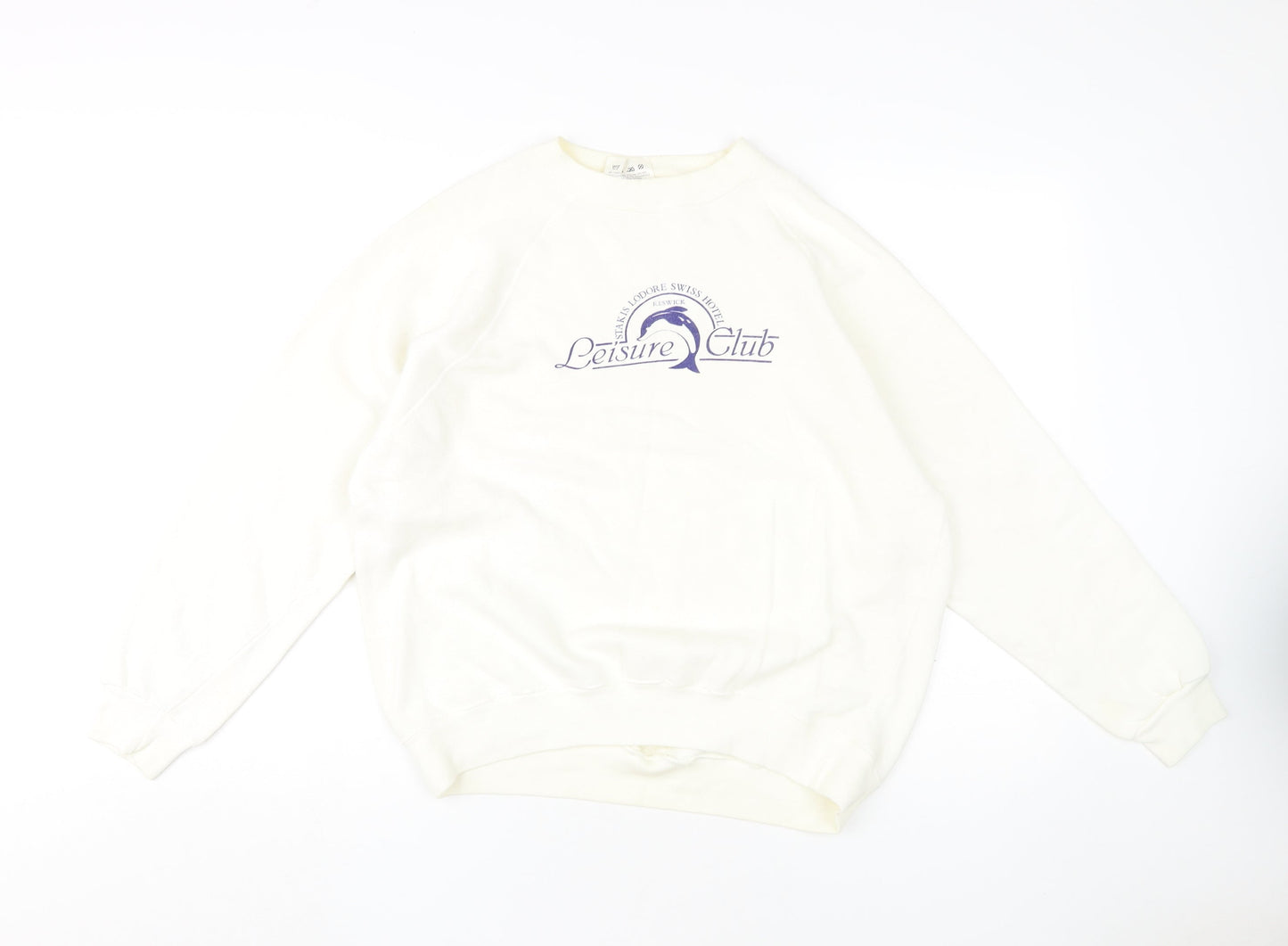 David Allan Unisex Ivory Pullover Sweatshirt M