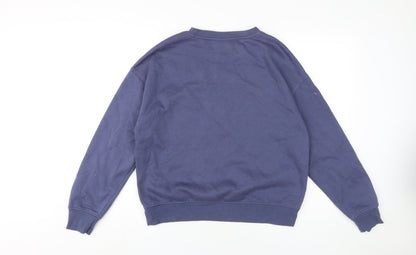 Preloved Disney Lilo & Stitch Women's Blue Pullover Sweatshirt, Size 8 - Back