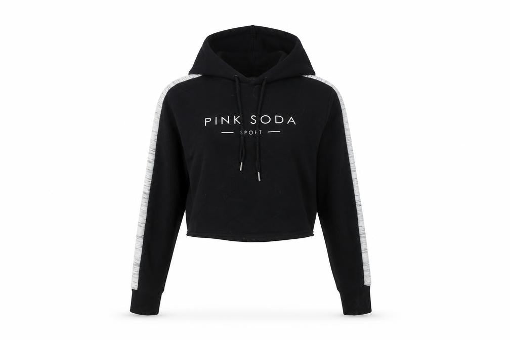 Pink Soda Sport Women’s Black Pullover Hoodie Size 8