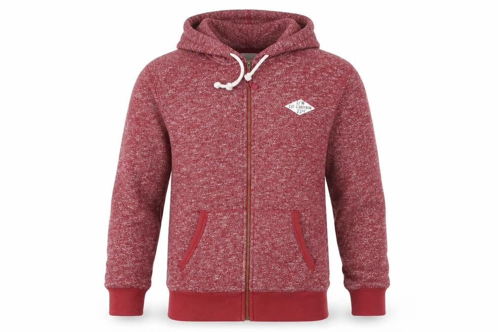 Jack Wills Men's Red Full Zip Hoodie S