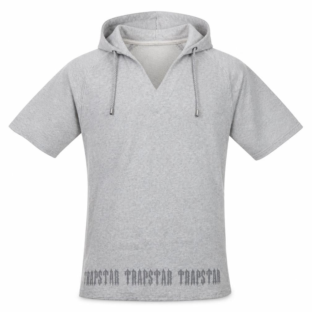 Trapstar Grey Hooded Pullover for Men, Size M