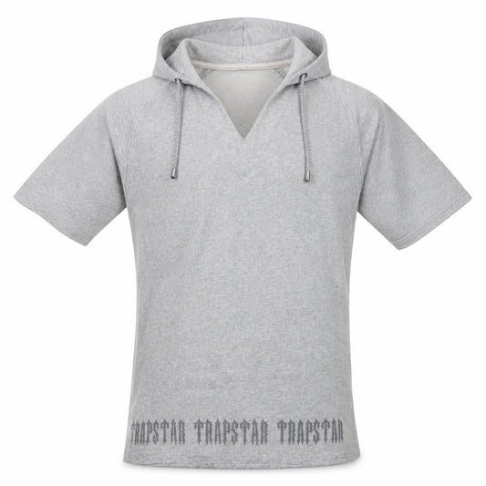Trapstar Grey Hooded Pullover for Men, Size M