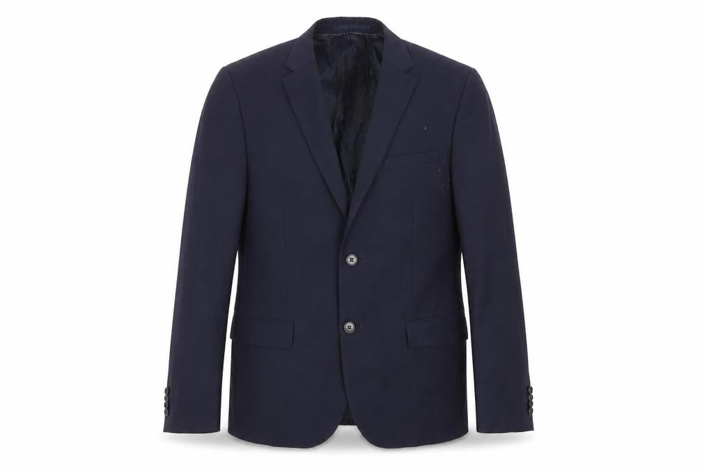 H&M Men's Blue Slim Blazer 40R Two-Button Wool Blend