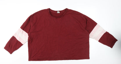 Additional front view of ASOS Women's Red Pullover Sweatshirt, size 22