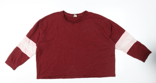 ASOS Women's Red Pullover Sweatshirt Size 22